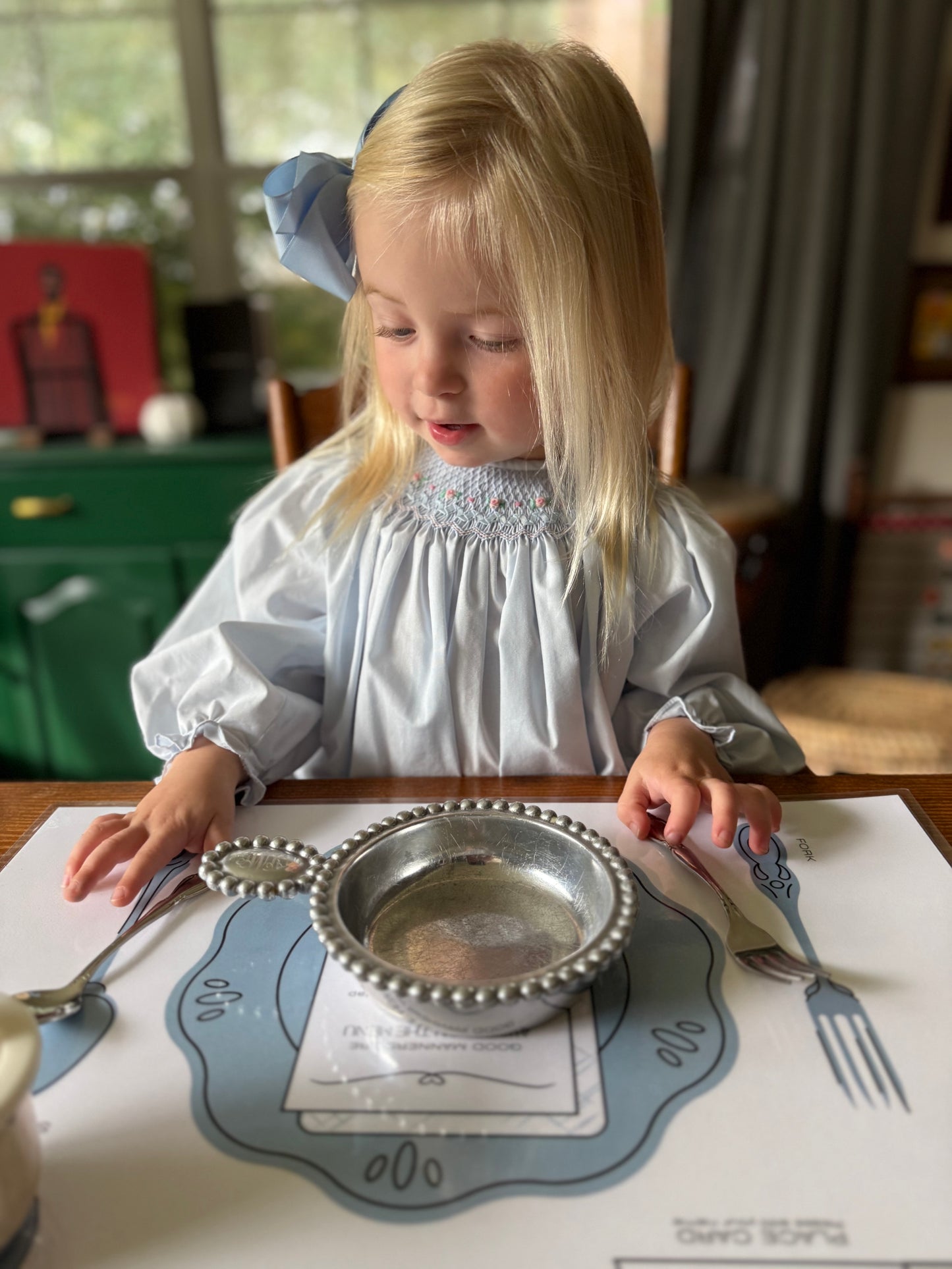 2-Sided Placemat | Set the Table & Manners Guide | Toddler | LAMINATED